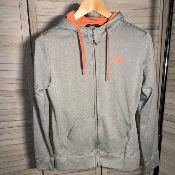 The North Face Tops - ✨Like New✨ The North Face Women's Gray Hoodie with Orange Accents